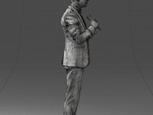 man with microphone 0316 Modelo 3D