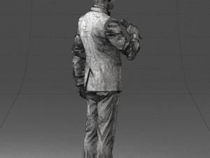 man with microphone 0316 Modelo 3D