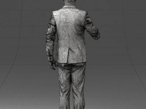 man with microphone 0316 3D Model