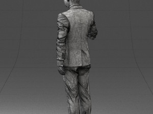 man with microphone 0316 Modelo 3D