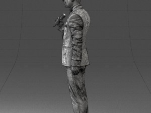 man with microphone 0316 Modelo 3D