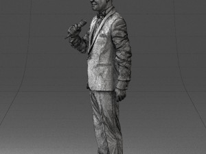 man with microphone 0316 Modelo 3D
