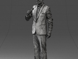 man with microphone 0316 3d print ready 3D Принт Модель