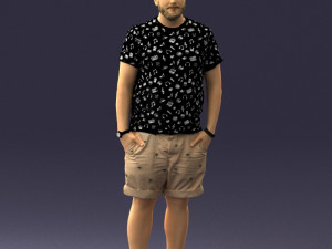 man in beige shorts 0323 3d print ready 3D Print Model