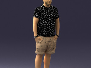 man in beige shorts 0323 3d print ready 3D Print Model