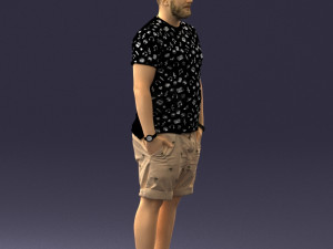 man in beige shorts 0323 3d print ready 3D Print Model