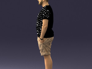 man in beige shorts 0323 3d print ready 3D Print Model