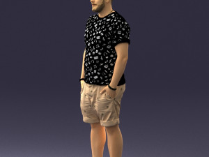 man in beige shorts 0323 3d print ready 3D Print Model