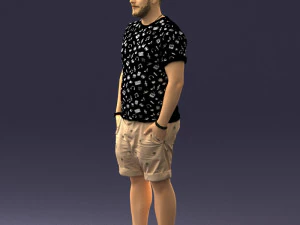 man in beige shorts 0323 3d print ready 3D Print Model