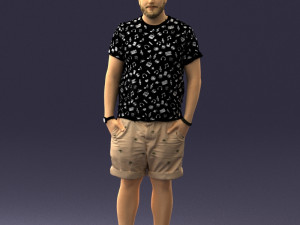 man in beige shorts 0323 3d print ready 3D Print Model