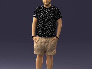 man in beige shorts 0323 3d print ready 3D Print Model