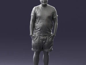 man in beige shorts 0323 3d print ready 3D Print Model