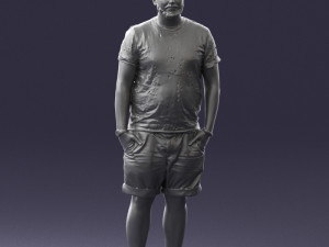 man in beige shorts 0323 3d print ready 3D Print Model