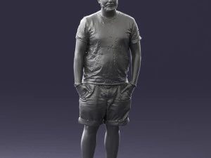 man in beige shorts 0323 3d print ready 3D Print Model