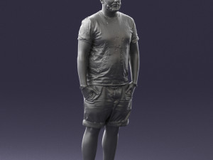 man in beige shorts 0323 3d print ready 3D Print Model