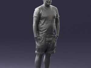 man in beige shorts 0323 3d print ready 3D Print Model