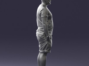 man in beige shorts 0323 3d print ready 3D Print Model