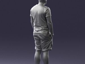 man in beige shorts 0323 3d print ready 3D Print Model