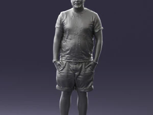man in beige shorts 0323 3d print ready 3D Print Model