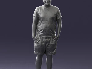 man in beige shorts 0323 3d print ready 3D Print Model