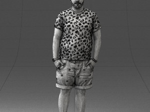 man in beige shorts 0323 3d print ready 3D Print Model