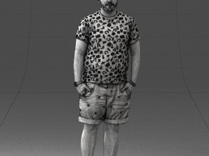 man in beige shorts 0323 3d print ready 3D Print Model