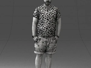 man in beige shorts 0323 3d print ready 3D Print Model