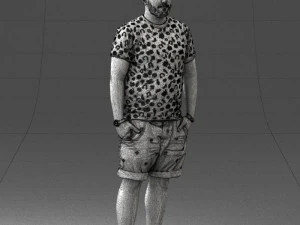 man in beige shorts 0323 3d print ready 3D Print Model
