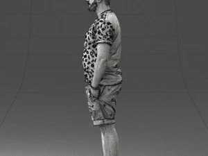 man in beige shorts 0323 3d print ready 3D Print Model