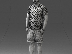 man in beige shorts 0323 3d print ready 3D Print Model