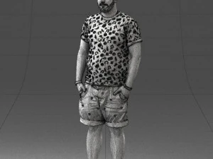 man in beige shorts 0323 3d print ready 3D Print Model