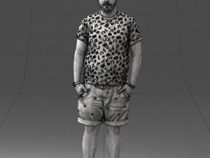 man in beige shorts 0323 3d print ready 3D Print Model