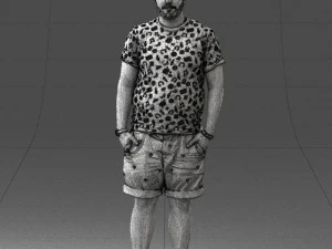 man in beige shorts 0323 3d print ready 3D Print Model