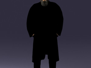 man in black cloak 0325 3d print ready 3D Print Model