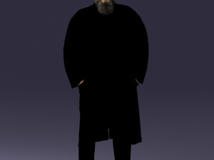 man in black cloak 0325 3d print ready 3Dプリントモデル