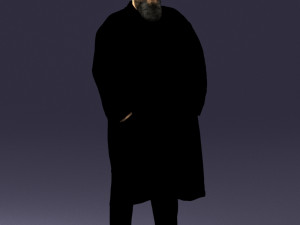 man in black cloak 0325 3d print ready 3Dプリントモデル