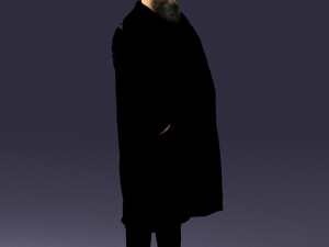 man in black cloak 0325 3d print ready 3Dプリントモデル