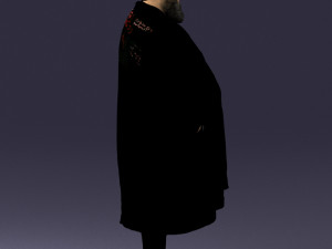 man in black cloak 0325 3d print ready 3Dプリントモデル
