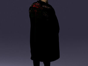 man in black cloak 0325 3d print ready 3Dプリントモデル