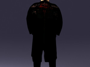 man in black cloak 0325 3d print ready 3Dプリントモデル