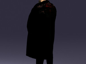 man in black cloak 0325 3d print ready 3Dプリントモデル
