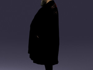 man in black cloak 0325 3d print ready 3Dプリントモデル