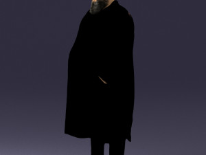 man in black cloak 0325 3d print ready 3Dプリントモデル