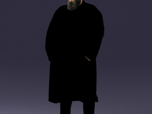 man in black cloak 0325 3d print ready 3Dプリントモデル
