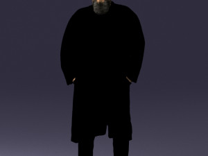 man in black cloak 0325 3d print ready 3Dプリントモデル