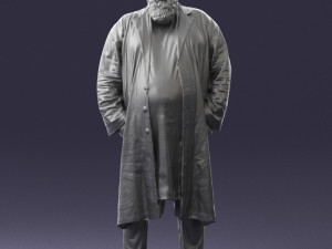 man in black cloak 0325 3d print ready 3Dプリントモデル