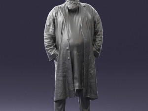 man in black cloak 0325 3d print ready 3Dプリントモデル