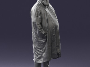 man in black cloak 0325 3d print ready 3Dプリントモデル