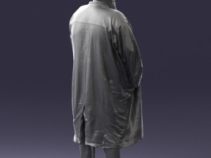 man in black cloak 0325 3d print ready 3Dプリントモデル
