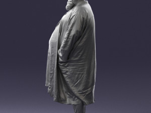 man in black cloak 0325 3d print ready 3Dプリントモデル